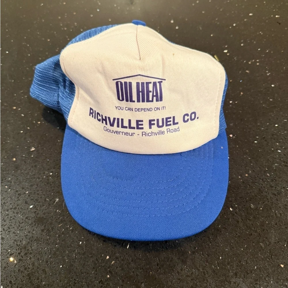 Richville Fuel Company Blue and White Trucker Hat
